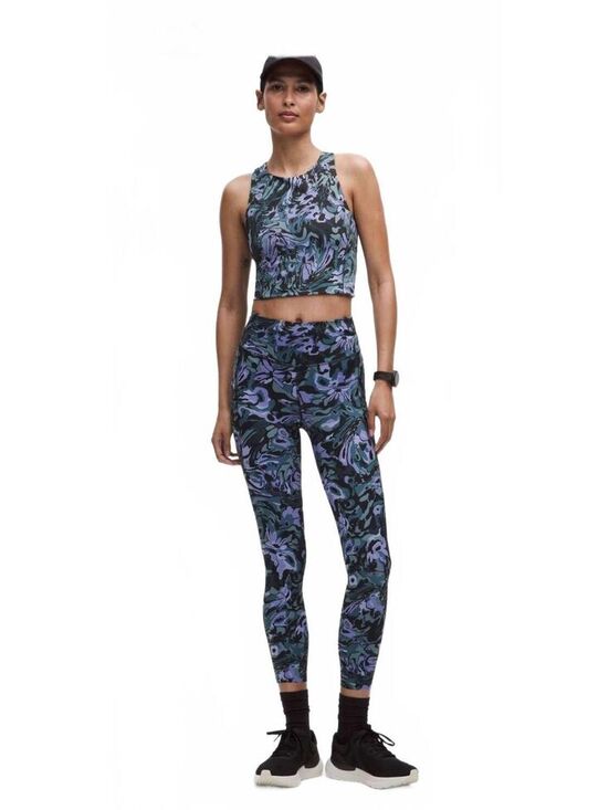 Pants - Lululemon Fast & Free HR Tight 28" with Pockets Sz 12 in Flower Meld Multi NWT